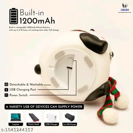 Vibevine Silicone Panda Lamp Cute Decorative Night Light 7 Colors U...