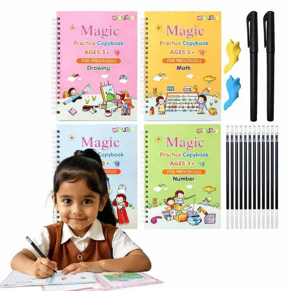 🚀 #1 Trending Product Magic Practice Copybook (4 BOOKS,1 PEN,1 GRIP,10 REFILL) – 50% OFF Today!